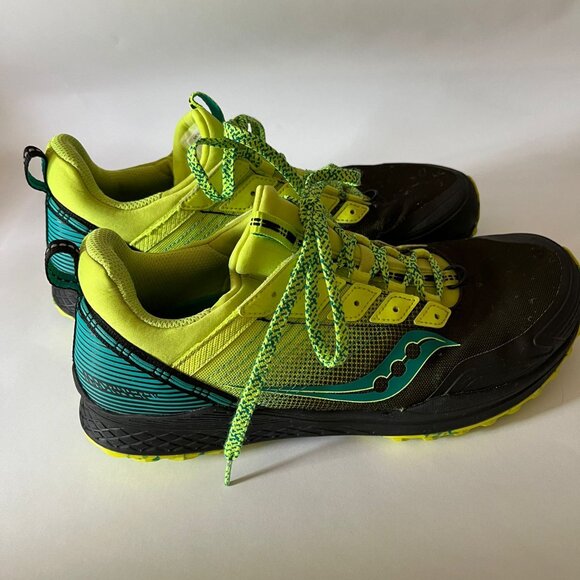 Black and Neon Green Saucony Men's Shoes - Picture 1 of 3